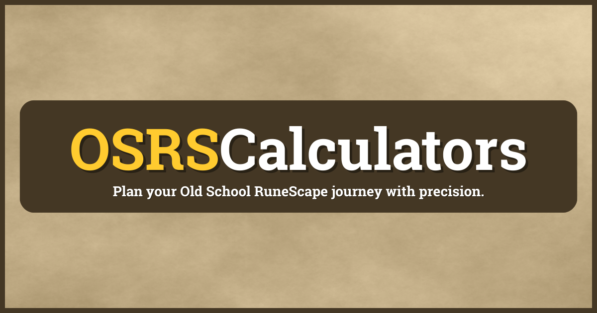 Osrs calculators old school runescape skill calculators